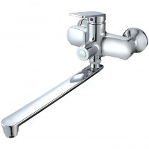 PLAMIX LUCAS-006 EURO SET CHROME Змішувач для ванни (з шлангом, лійкою та кронштейном) (24 шт/ящ)