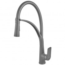 PLAMIX LUCAS-017 SET GRAPHITE REFL.GREY Зміш.для кухні (з підв.)(Кол.графіт+сил.вил.сірий)(16 шт/ящ)
