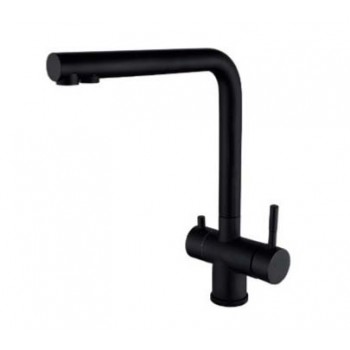 ZERIX LUX-021 BLACK Зміш. для кухні з нерж. сталі SUS304 з вих. для пит. води(кол.чорний)(10 шт/ящ) ZERIX LUX-021 BLACK Зміш. для кухні з нерж. сталі SUS304 з вих. для пит. води(кол.чорний)(10 шт/ящ)