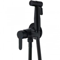 ZERIX DAX-333 BLACK Змішувач для гіг. душу (з лійкою) з нерж.сталі SUS304 (кол.чорний) (12 шт/ящ)