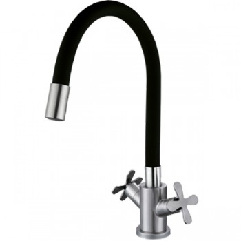 ZERIX GTA-011 REFL.BLACK Зміш. для кухні з силік. вил. з нерж. сталі SUS304 (кол.чорний) (10 шт/ящ) ZERIX GTA-011 REFL.BLACK Зміш. для кухні з силік. вил. з нерж. сталі SUS304 (кол.чорний) (10 шт/ящ)