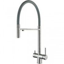 ZERIX KIT-021 REFL.GRAY Зміш.для кух.з сил.вил. з нерж.ст.SUS304 з вих.для пит.води(сірий)(10 шт/ящ)