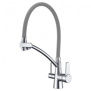 KOER KB-72003-01 Зміш. для кухні з виходом для питної води (Колір хром+силік.вилив сірий) (8 шт/ящ) KOER KB-72003-01 Зміш. для кухні з виходом для питної води (Колір хром+силік.вилив сірий) (8 шт/ящ)