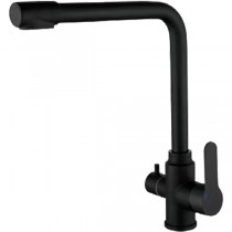 ZERIX DAX-021 BLACK Зміш. для кухні з нерж. сталі SUS304 з вих. для пит.води (кол.чорний)(10 шт/ящ)