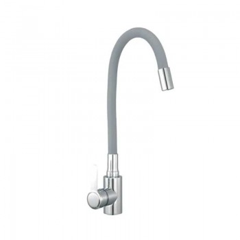 CHAMPION EZA-011 CHROME REFL.GRAY Зміш. для кухні з сил. вил. з нерж. сталі (вил.сірий) (16 шт/ящ)