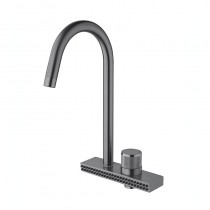 MIXXUS FOL-011 GRAPHITE Зміш. для кухні з функцією "водоспад" з нерж. ст.SUS304 (кол.граф.)(5 шт/ящ)