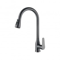 ZERIX PUL-014 GRAPHITE Зміш. для кухні з висувною лійкою з нерж. ст. SUS304 (кол. графіт) (10 шт/ящ)