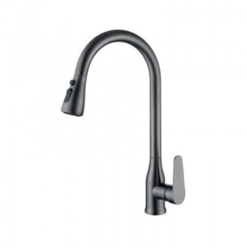 ZERIX PUL-014 GRAPHITE Зміш. для кухні з висувною лійкою з нерж. ст. SUS304 (кол. графіт) (10 шт/ящ) ZERIX PUL-014 GRAPHITE Зміш. для кухні з висувною лійкою з нерж. ст. SUS304 (кол. графіт) (10 шт/ящ)