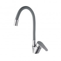 MIXXUS NEO-011 REFL.GRAY Змішувач для кухні з силік. вил. з нерж. сталі SUS304(вил. сірий)(10 шт/ящ)