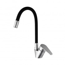 MIXXUS NEO-011 REFL.BLACK Зміш. для кухні з силік. вил. з нерж. сталі SUS304 (вил. чорний)(10 шт/ящ)
