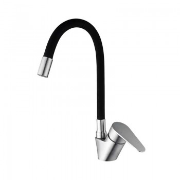 MIXXUS NEO-011 REFL.BLACK Зміш. для кухні з силік. вил. з нерж. сталі SUS304 (вил. чорний)(10 шт/ящ)