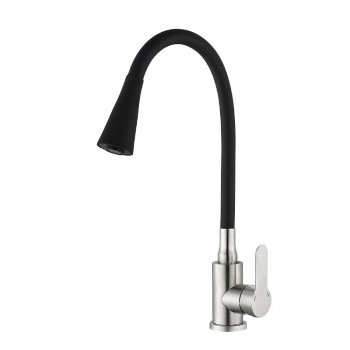 MIXXUS DAX-011 REFL.BLACK Зміш. для кухні з силік. вил. з нерж. сталі SUS304 (вил. чорний)(10 шт/ящ) MIXXUS DAX-011 REFL.BLACK Зміш. для кухні з силік. вил. з нерж. сталі SUS304 (вил. чорний)(10 шт/ящ)