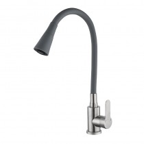 MIXXUS DAX-011 REFL.GRAY Зміш. для кухні з силік. вил. з нерж. сталі SUS304 (вил. сірий)(10 шт/ящ)