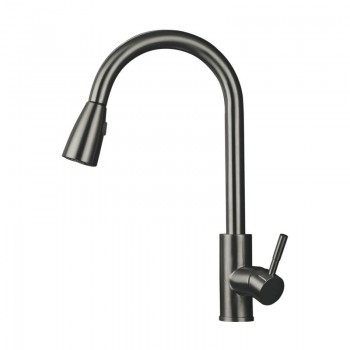 MIXXUS SUS-014-B GRAPHITE Зміш. для кух. з висувною лійкою з нерж.сталі SUS304(кол.графіт)(10 шт/ящ) MIXXUS SUS-014-B GRAPHITE Зміш. для кух. з висувною лійкою з нерж.сталі SUS304(кол.графіт)(10 шт/ящ)