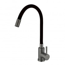 MIXXUS SEO-011 GRAPHITE REFL.BLACK Зміш.для кух.з силік.вил.з нерж.сталі SUS304(кол.графіт)(10шт/ящ)