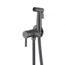 MIXXUS SUS-333 GRAPHITE Зміш. для гіг. душу (з лійкою) з нерж.сталі SUS304 (кол.графіт) (12 шт/ящ)