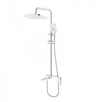 MIXXUS PREMIUM WALTER 009-J WHITE-CHROME Душова колона зі змішувачем (4 шт/ящ) MIXXUS PREMIUM WALTER 009-J WHITE-CHROME Душова колона зі змішувачем (4 шт/ящ)