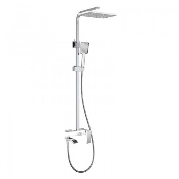 KOER KB-56007-04 Душова колона зі змішувачем, 3 функції (Колір хром+білий) (3 шт/ящ)