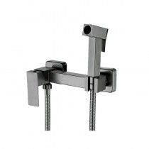 MIXXUS KUB-222 GRAPHITE Змішувач настінний з гігієнічн. душем з нерж.ст.SUS304(кол.графіт)(12 шт/ящ)