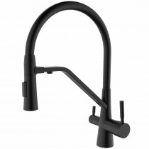 MIXXUS PREMIUM MAGNET 021 BLACK REFL.BLACK Змішувач для кухні (Кол.чорн.+силік.вилив чорн.)(8шт/ящ)