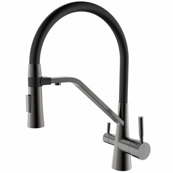 MIXXUS PREMIUM MAGNET 021 GRAPHITE REFL.BLACK Змішувач для кухні (Кол.графіт+силик.вилив чорн.) MIXXUS PREMIUM MAGNET 021 GRAPHITE REFL.BLACK Змішувач для кухні (Кол.графіт+силик.вилив чорн.)