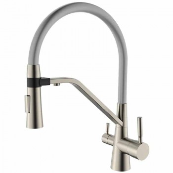MIXXUS PREMIUM MAGNET 021 SS COLOR REFL.GREY Зміш.для кухні (Колір нерж.+силік.вилив сірий)(8шт/ящ) MIXXUS PREMIUM MAGNET 021 SS COLOR REFL.GREY Зміш.для кухні (Колір нерж.+силік.вилив сірий)(8шт/ящ)