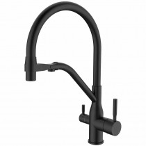 MIXXUS PREMIUM GRAVITY 021 BLACK REFL.BLACK Зміш.для кухні (Колір чорн.+силік.вилив чорн.)(8шт/ящ)