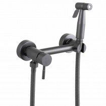 MIXXUS SUS-222 GRAPHITE Змішувач настін. з гігієн. душем з нерж.сталі SUS304 (кол.графіт)(12 шт/ящ)