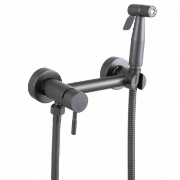 MIXXUS SUS-222 GRAPHITE Змішувач настін. з гігієн. душем з нерж.сталі SUS304 (кол.графіт)(12 шт/ящ)
