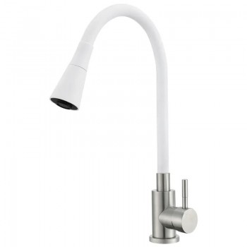 MIXXUS SUS-011-T REFL.WHITE Зміш. для кухні з силік. вил. з нерж. сталі SUS304 (вил. білий)(10шт/ящ) MIXXUS SUS-011-T REFL.WHITE Зміш. для кухні з силік. вил. з нерж. сталі SUS304 (вил. білий)(10шт/ящ)