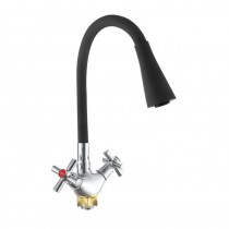 ZERIX TLT 722 REFLECTOR BLACK Змішувач для кухні з силік. виливом (кол.вил.чорний) (10 шт/ящ)