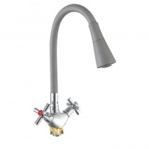ZERIX TLT 722 REFLECTOR GRAY Змішувач для кухні з силік. виливом (кол.вил.сірий) (10 шт/ящ)