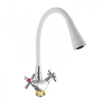 ZERIX TLT 722 REFLECTOR WHITE Змішувач для кухні з силік. виливом (кол.вил.білий) (10 шт/ящ) ZERIX TLT 722 REFLECTOR WHITE Змішувач для кухні з силік. виливом (кол.вил.білий) (10 шт/ящ)