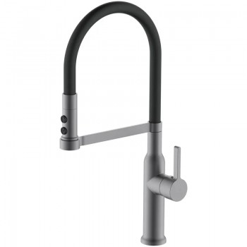 MIXXUS PREMIUM PULL 017 GRAPHITE REFL.BLACK Зміш.для кухні (Кол.графіт+силік.вилив чор.) (8шт/ящ) MIXXUS PREMIUM PULL 017 GRAPHITE REFL.BLACK Зміш.для кухні (Кол.графіт+силік.вилив чор.) (8шт/ящ)