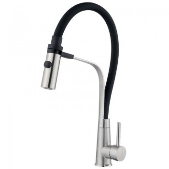 ZERIX MAG-017 REFL.BLACK Зміш. для кухні з силікон.вилив. з нерж.сталі SUS304 (вил.чорний)(10 шт/ящ) ZERIX MAG-017 REFL.BLACK Зміш. для кухні з силікон.вилив. з нерж.сталі SUS304 (вил.чорний)(10 шт/ящ)
