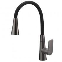 MIXXUS PREMIUM MATIS 011-T (NUT) GRAPHITE REFL.BLACK Зміш.для кухні(Кол.граф.+сил.вил.чорн)(10шт/ящ)