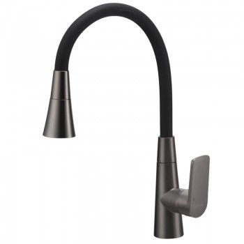 MIXXUS PREMIUM MATIS 011-T (NUT) GRAPHITE REFL.BLACK Зміш.для кухні(Кол.граф.+сил.вил.чорн)(10шт/ящ)