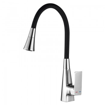 MIXXUS ETNA 014-T (NUT) REFL.BLACK Змішувач для кухні (Колір хром+силік.вил.чорний) (10шт/ящ)