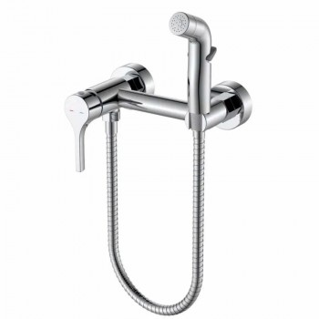 ZERIX REX-222 CHROME Змішувач настінний з гігієнічним душем з нерж. сталі (Колір хром) (12 шт/ящ) ZERIX REX-222 CHROME Змішувач настінний з гігієнічним душем з нерж. сталі (Колір хром) (12 шт/ящ)