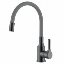 ZERIX REX-011 GRAPHITE REFL.GREY Змішувач для кухні з нерж.ст.(Кол.графіт+силик.вил.сірий)(12 шт/ящ)