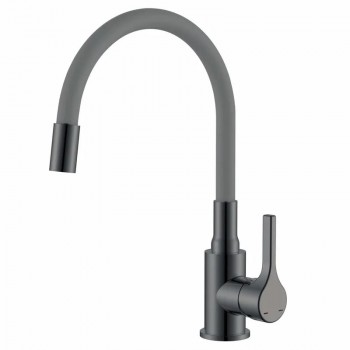 ZERIX REX-011 GRAPHITE REFL.GREY Змішувач для кухні з нерж.ст.(Кол.графіт+силик.вил.сірий)(12 шт/ящ)