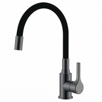 ZERIX REX-011 GRAPHITE REFL.BLACK Змішувач для кухні з нерж.ст(Кол.графіт+силік.вил.чорн.)(12 шт/ящ)