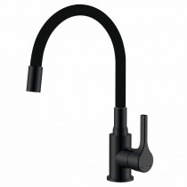 ZERIX REX-011 BLACK REFL.BLACK Змішувач для кухні з нерж.сталі (Кол.чорн.+силік.вил.чорн.)(12 шт/ящ)