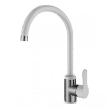 ZERIX LR74105W Змішувач для кухні з нерж. стали SUS304 (колір білий) ZERIX LR74105W Змішувач для кухні з нерж. стали SUS304 (колір білий)