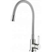 ZERIX LR74004-9 Змішувач для кухні з нерж. ст. SUS304 із силікон. вил. (Колір сірий)