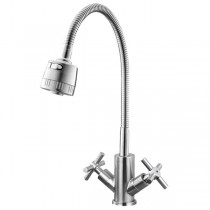 MIXXUS DVE-011 REFLECTOR Змішувач для кухні з рефлекторним виливом з нерж. ста