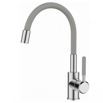 MIXXUS PREMIUM RIO 011 REFL. GREY Змішувач для кухні з силіконовим виливом (цв.сірий)(10 шт/ящ) MIXXUS PREMIUM RIO 011 REFL. GREY Змішувач для кухні з силіконовим виливом (цв.сірий)(10 шт/ящ)