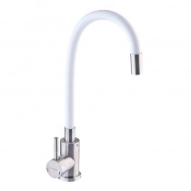 CHAMPION SUS-011 REFL. WHITE Змішувач для кухні з сил. вил. із нерж. сталі SUS304 (кол. білий)(10 шт