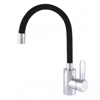 CHAMPION SAS-011 REFL. BLACK CHROME Змішувач для кухні з нерж. сталі (кол. чорний) (10 шт/ящ)