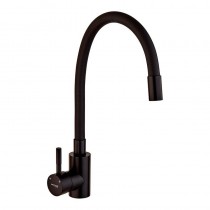 MIXXUS SEO-011 REFL. BLACK Змішувач для кухні із силікон. виливом із нерж. сталі SUS304 (10 шт/ящ)